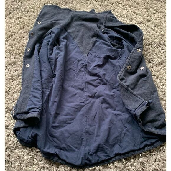 82 LULULEMON Gratitude WRAP SNAP navy blue SWEATSHIRT JACKET sz 8 - Picture 4 of 10